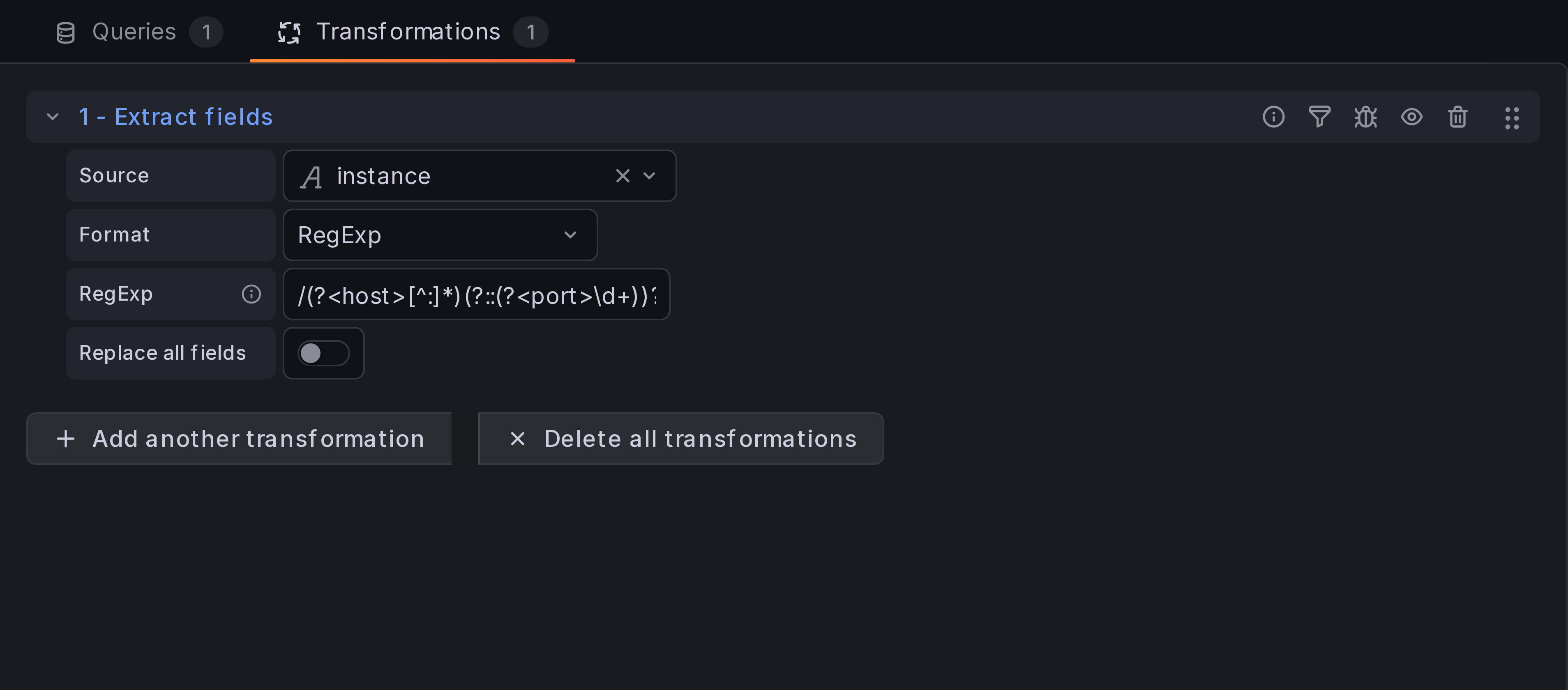 Data transformations