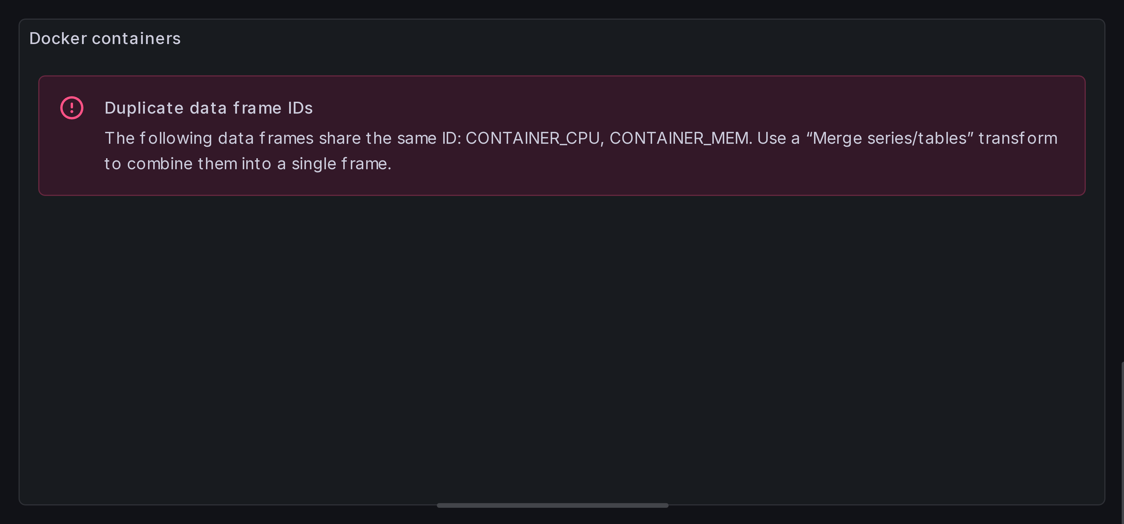 Multiple frames with the same IDs produce an error